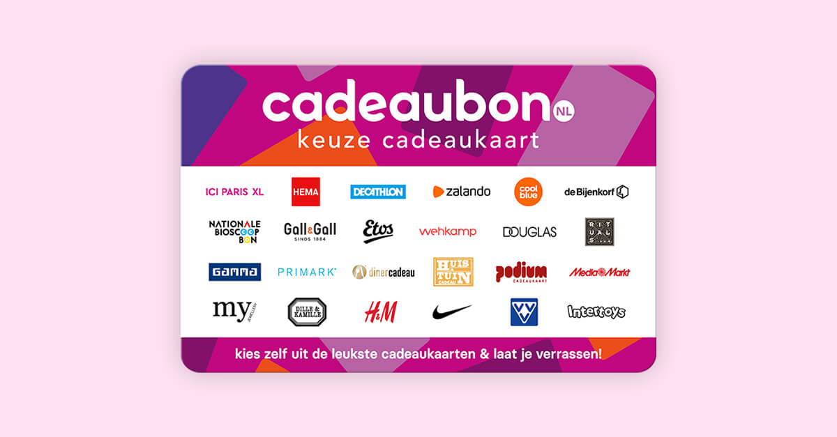 200+ inwisselopties met de Keuze Cadeaukaart van cadeaubon.nl!