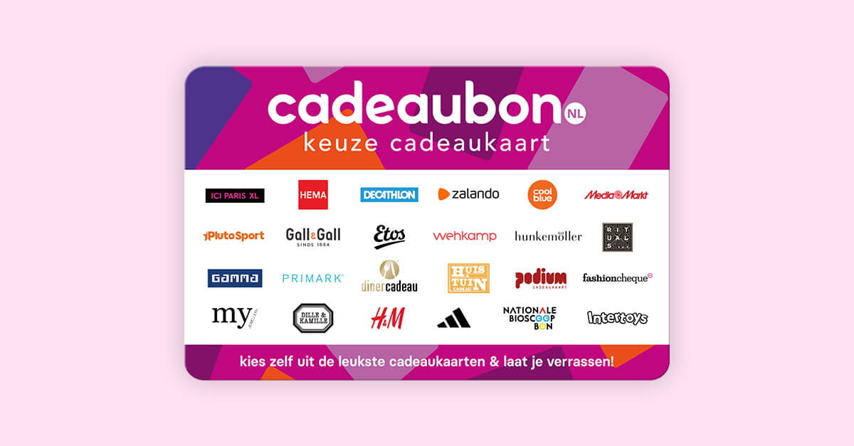 200+ inwisselopties met de Keuze Cadeaukaart van cadeaubon.nl!