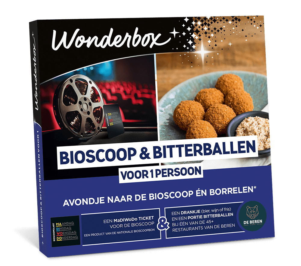Wonderbox Happy – Bioscoop & Bitterballen (voor 1 persoon)