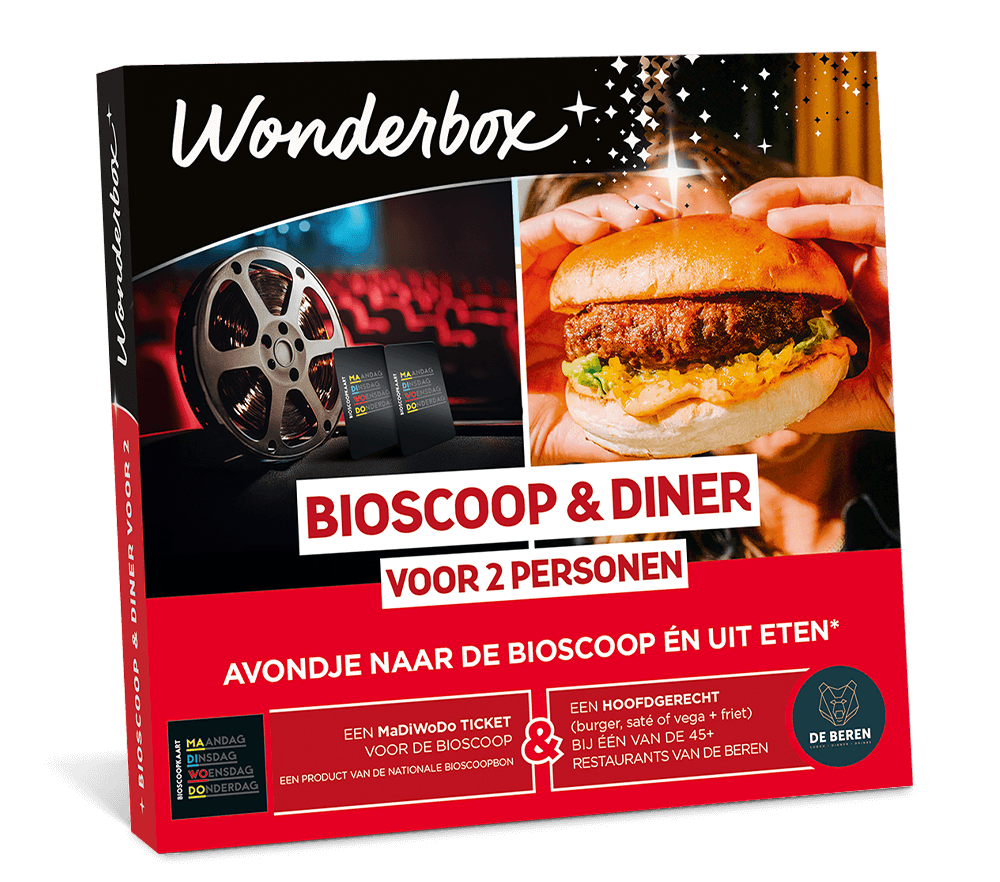 Wonderbox Happy - Bioscoop & Diner (voor 2 personen)