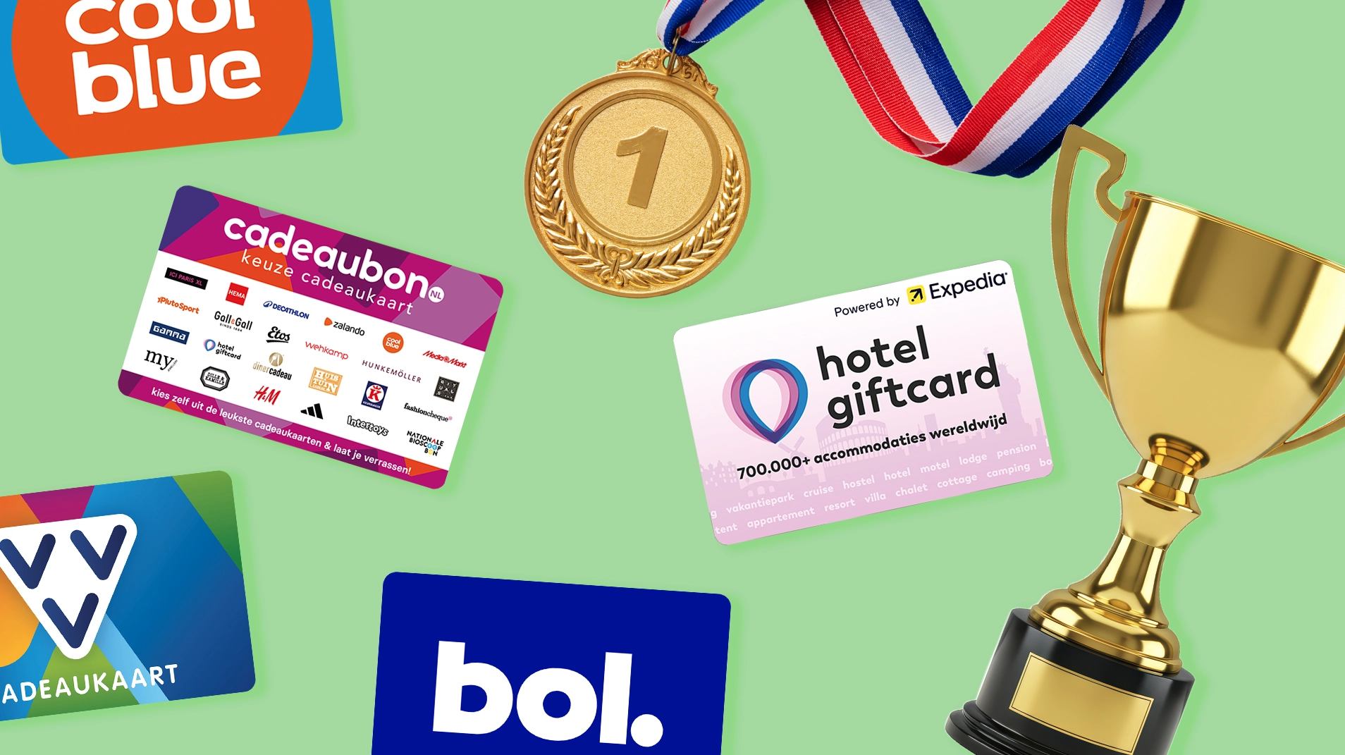 Top 10 populairste cadeaukaarten op cadeaubon.nl!